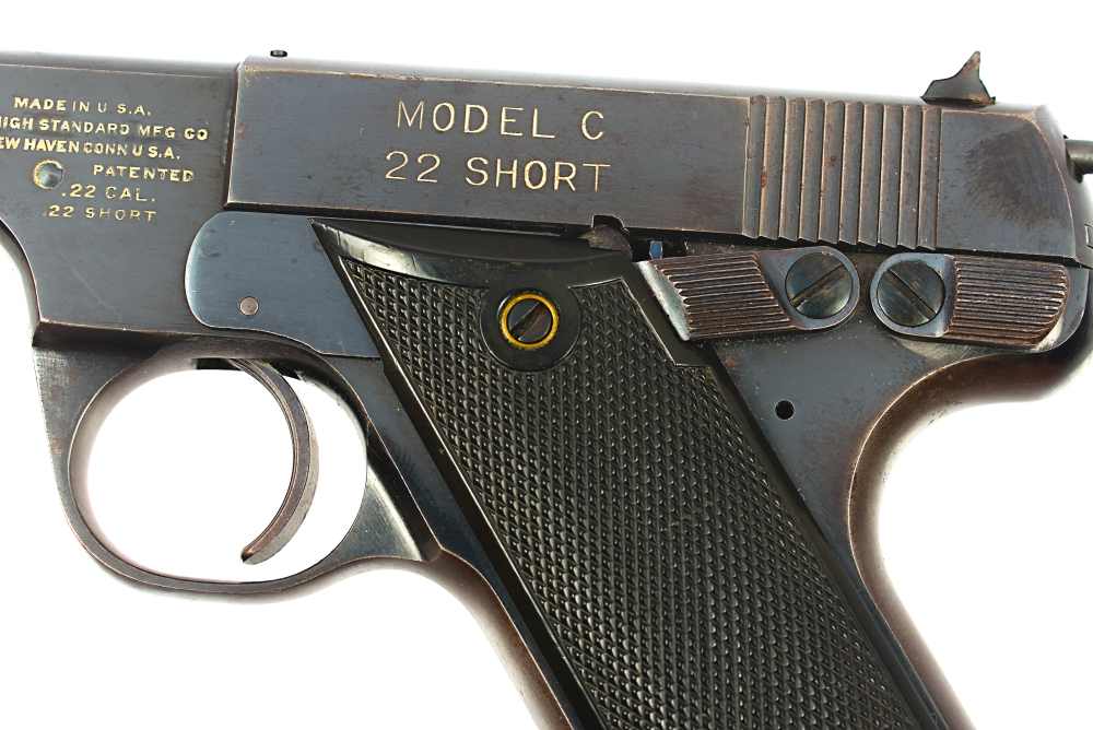 High Standard Model C 22 Short Target Pistol 6.75" Pre-War (C&R)-img-14