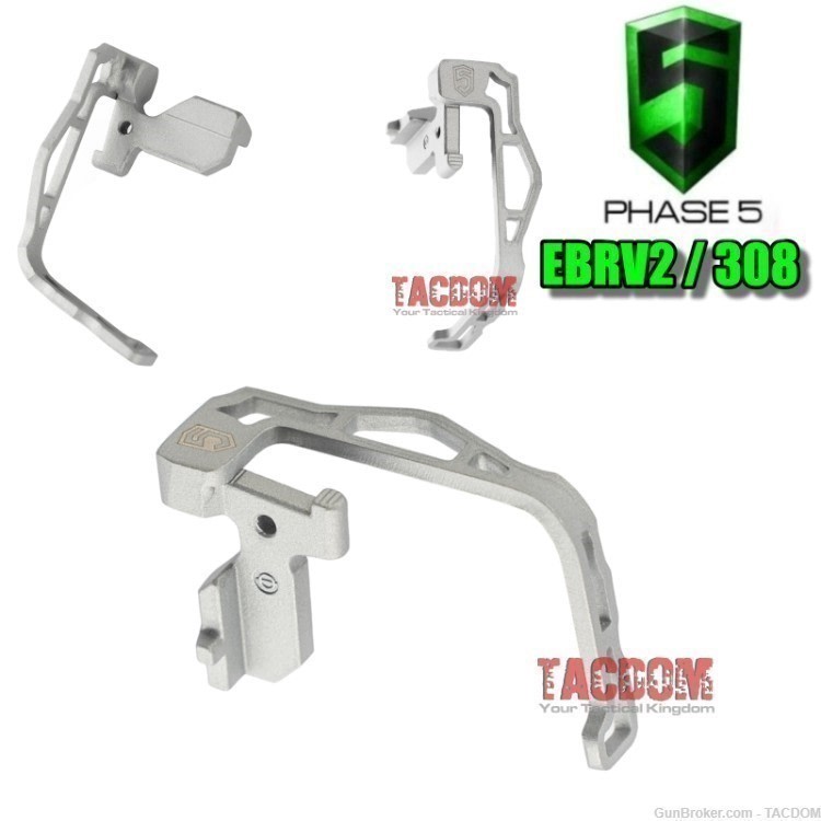 PHASE 5 WSI GREY EBRV2 308 DPMS 1 EXTENDED Bolt Catch Release EBRV2/308 AR -img-1