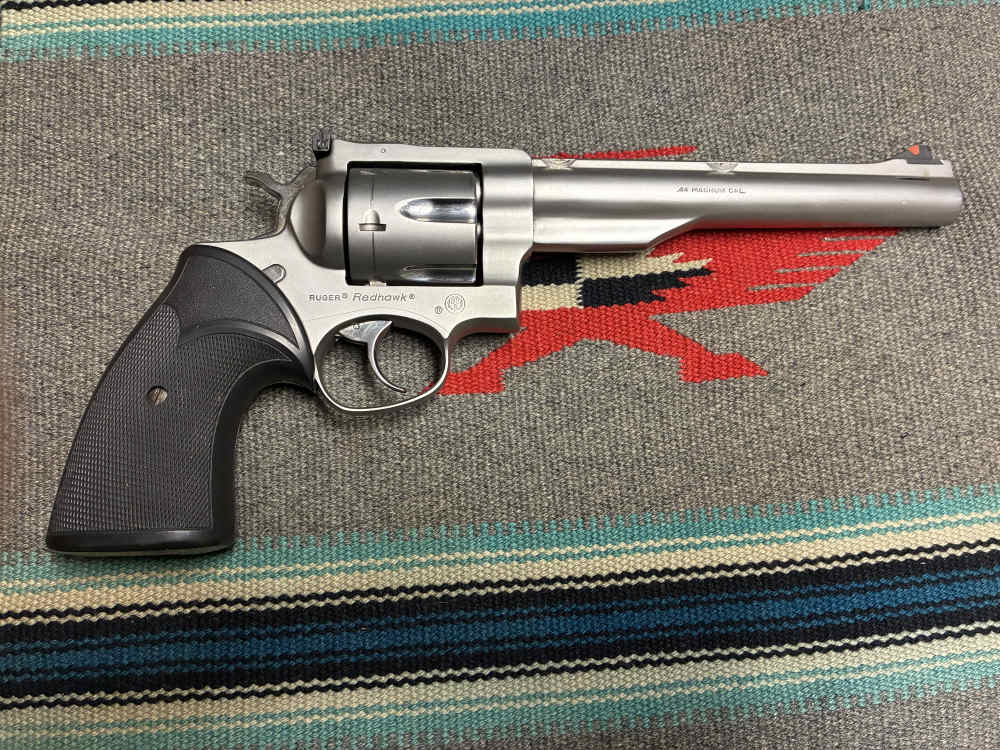 Ruger Redhawk 7 1/2” 44 mag stainless ported Magnaport special excellent -img-0
