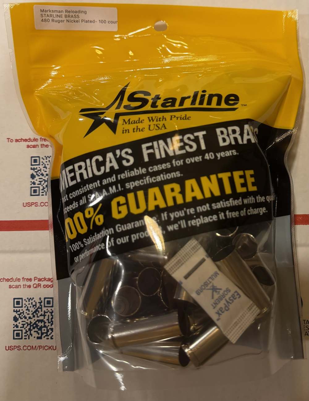 Starline 480 Ruger Nickel Plated Brass - 100 Count-img-0