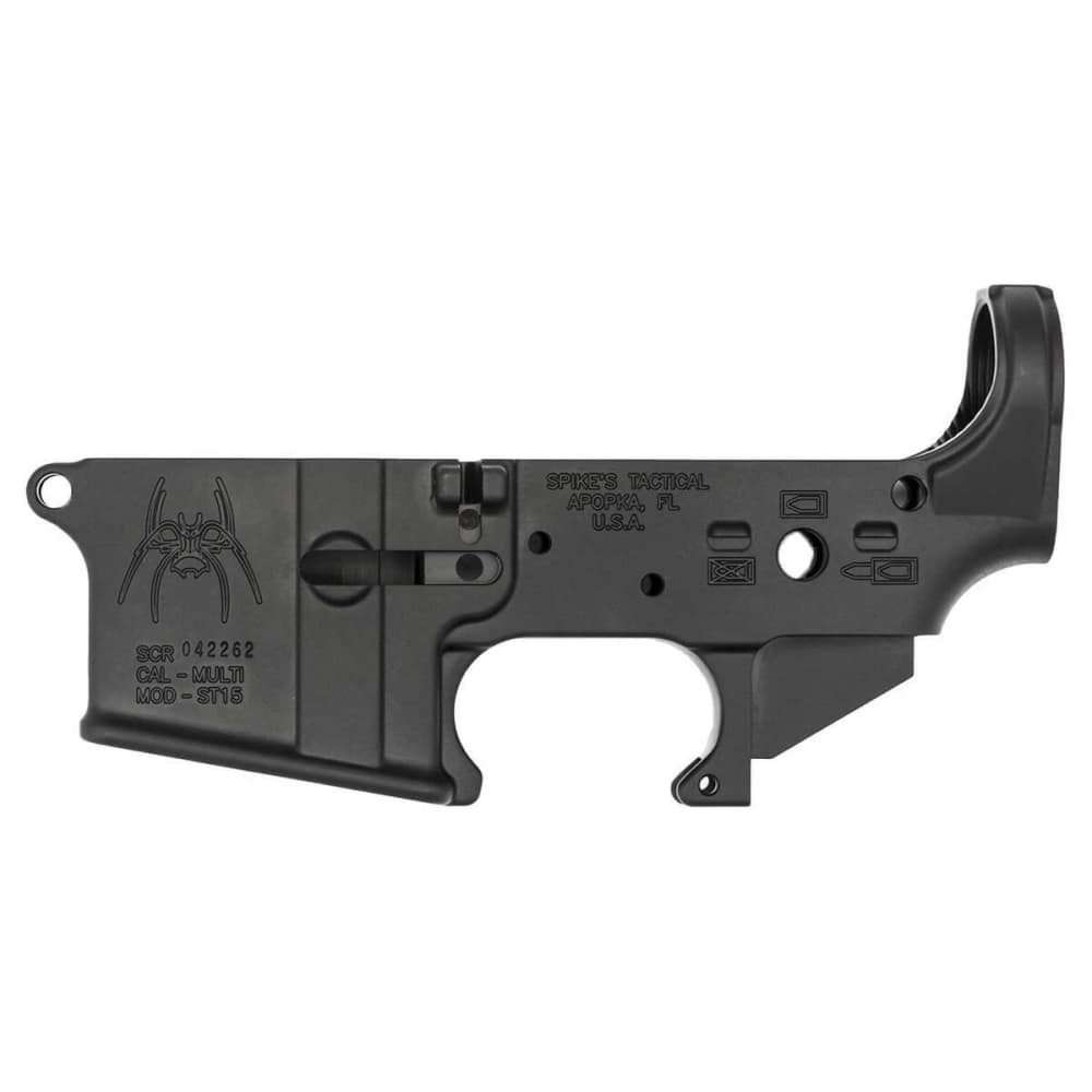 New Spikes No Logo Stripped Lower Receiver AR-15 223 556 AR15 NEW ST15-img-0