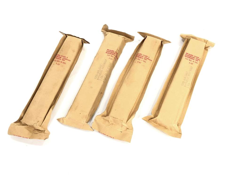 Lot of 4 - USGI 30rd .45acp Mags for M3 Grease Gun M3A1 - Military Sealed -img-0