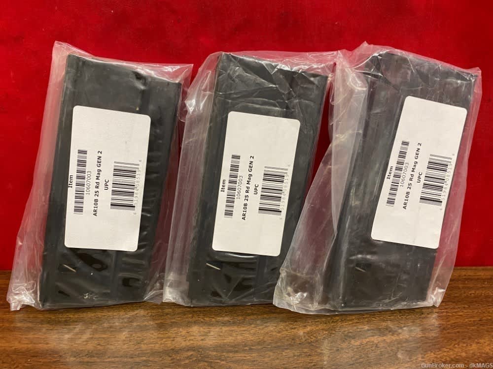 3 ArmaLite Gen II AR10 Magazines .308 Win 7.62 NATO 25rd Steel Parkerized-img-0