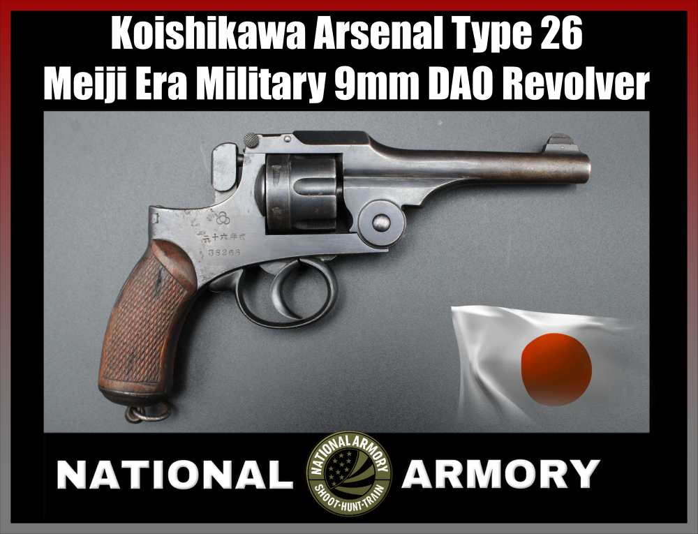 Koishikawa Arsenal Japanese Type 26 Meiji Era Military 9mm DAO Revolver-img-0
