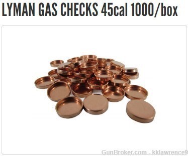 LYMAN #2827273 - 45 CAL GAS CHECKS - 1000 CT - See Description for Detaila-img-0
