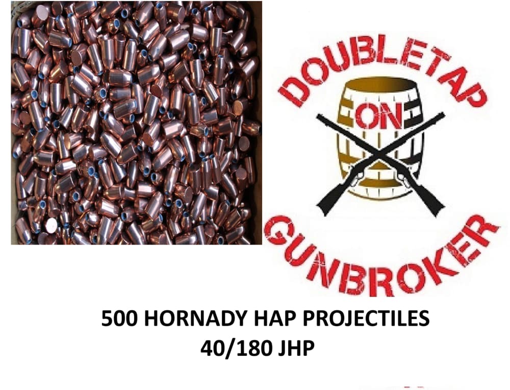 HORNADY HAP PROJECTILES BULLETS 40 SW 180 GRAIN JHP HORNADY ACTION PISTOL-img-0