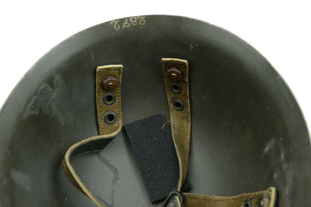 WWII German Air Force Luftwaffe Airborne M38 Fallschirmjäger Helmet & Liner-img-21