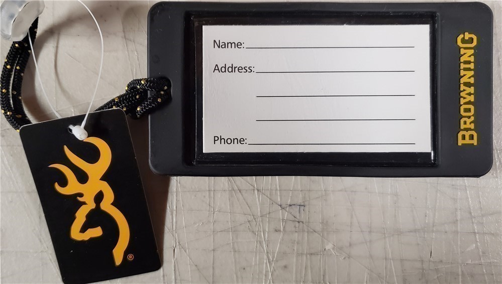 Browning Luggage Bag Tag w/ Buck Mark  NEW!-img-1