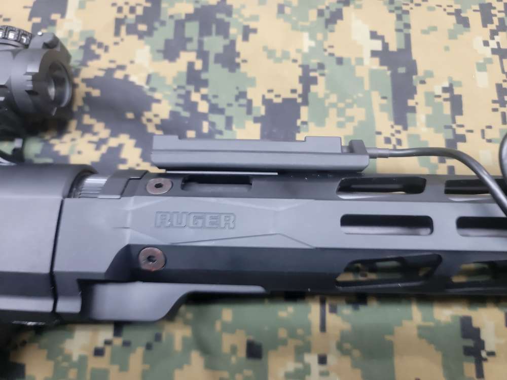 Ruger PC Carbine with collapsible stock, glock mag, and accessories.-img-10