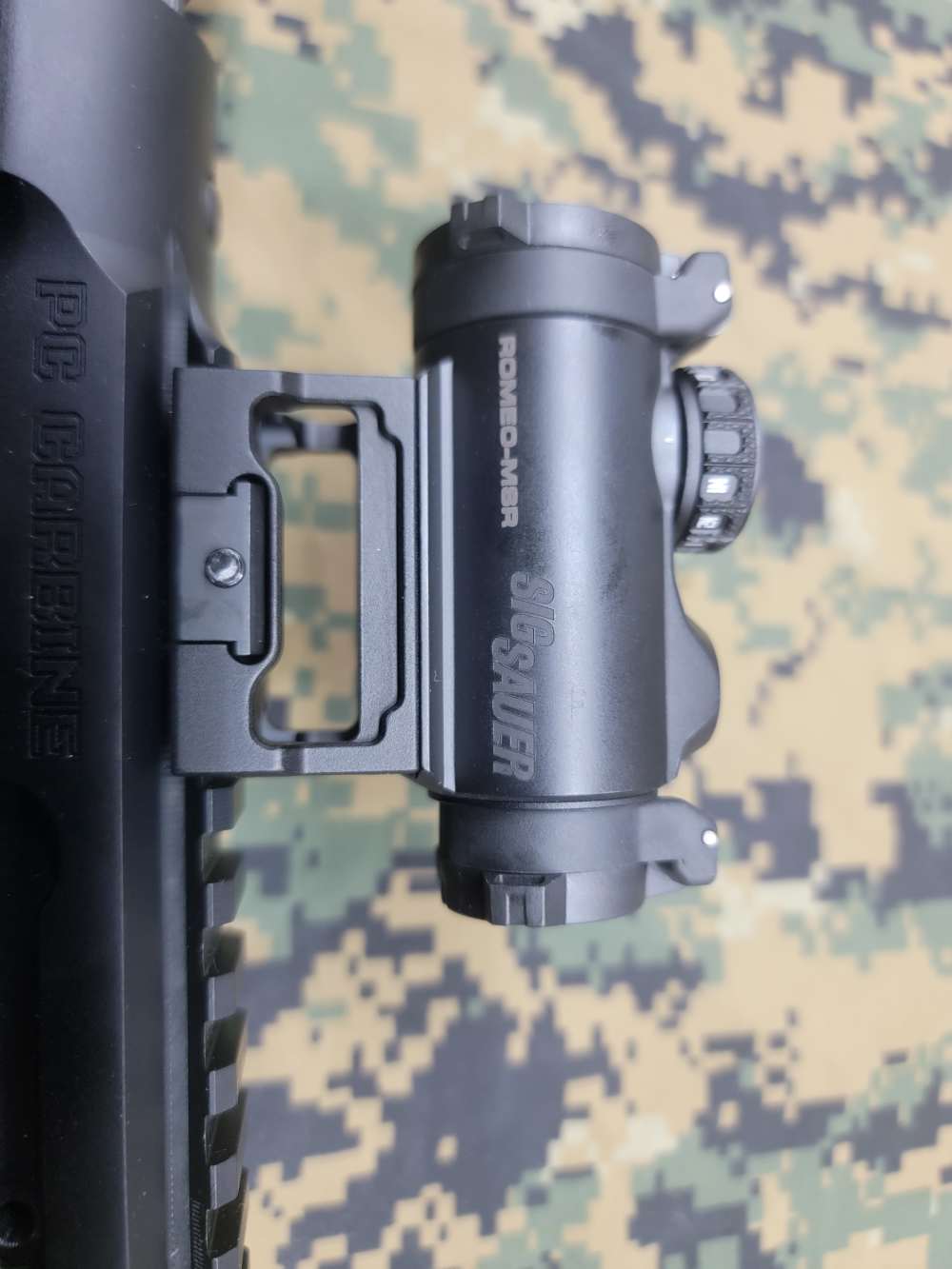 Ruger PC Carbine with collapsible stock, glock mag, and accessories.-img-3