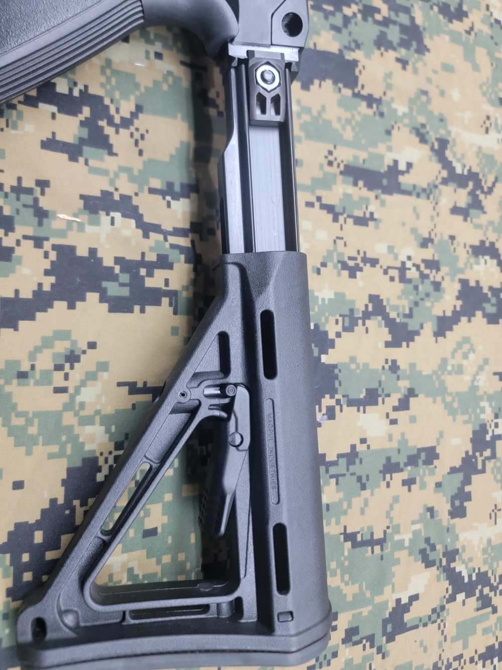 Ruger PC Carbine with collapsible stock, glock mag, and accessories.-img-1