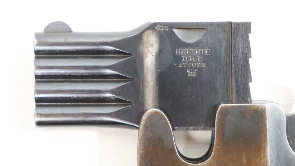 RARE SCHULER REFORM BREVETE 4-BARREL PISTOLE .25 ACP-img-18