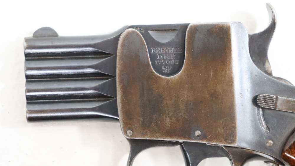 RARE SCHULER REFORM BREVETE 4-BARREL PISTOLE .25 ACP-img-1
