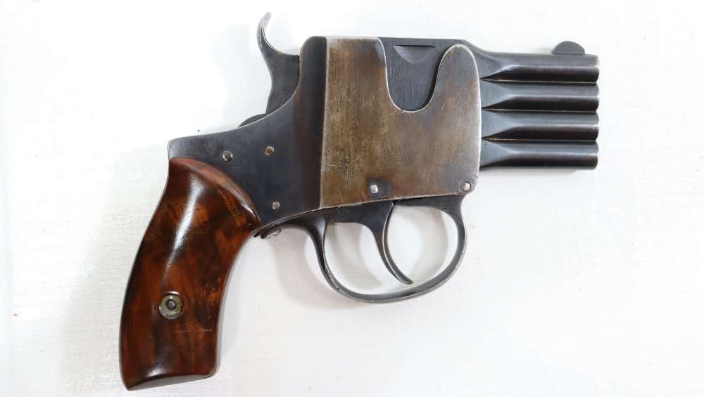 RARE SCHULER REFORM BREVETE 4-BARREL PISTOLE .25 ACP-img-3