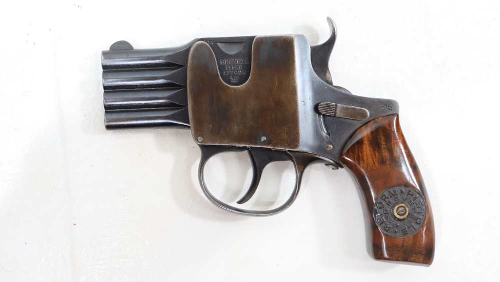 RARE SCHULER REFORM BREVETE 4-BARREL PISTOLE .25 ACP-img-0