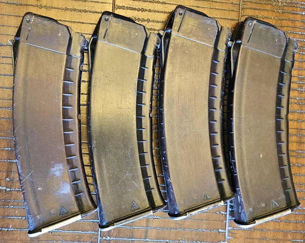 Four Izhmash AK74 Plum Magazines 5.45x39 with pouch AK 74-img-1
