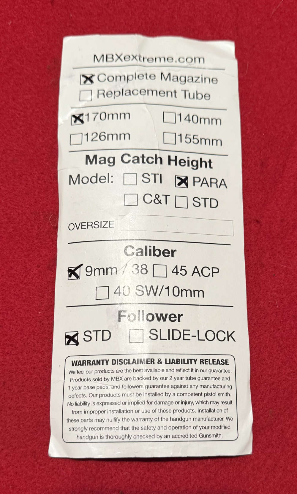 MBX extreme 9mm/38 MAG, 29 Round for PARA/Rock island 170mm-IPSC -img-4