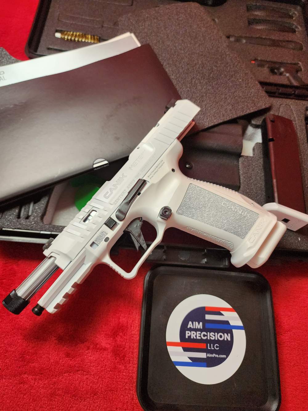 CANIK METE SFT PRO 9MM WHITE CERAKOTE 20+1 TB OPTICS READY SLIDE CUT-img-6