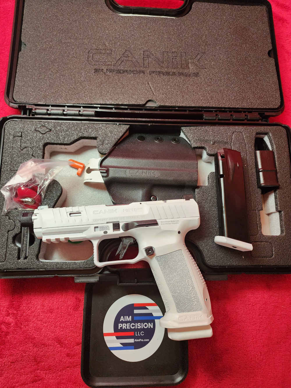 CANIK METE SFT PRO 9MM WHITE CERAKOTE 20+1 TB OPTICS READY SLIDE CUT-img-9