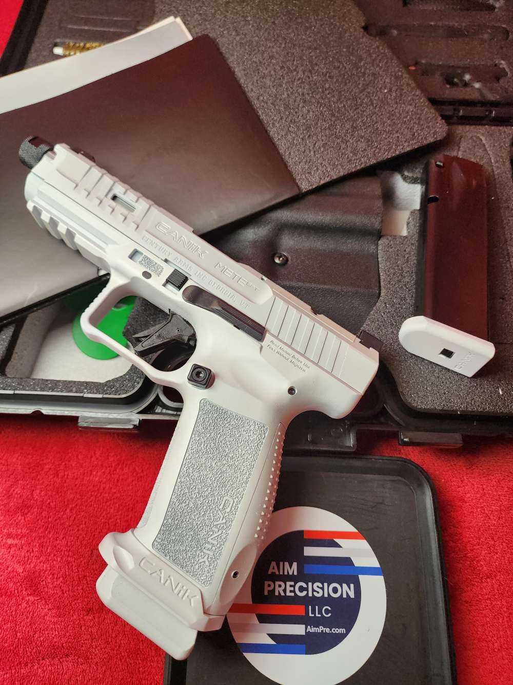 CANIK METE SFT PRO 9MM WHITE CERAKOTE 20+1 TB OPTICS READY SLIDE CUT-img-3