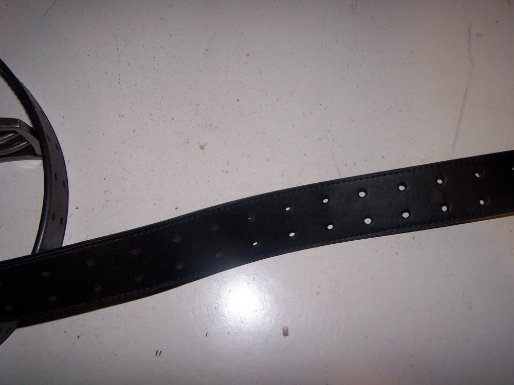Leather Belt 60-62 Black Leather (New)-img-1