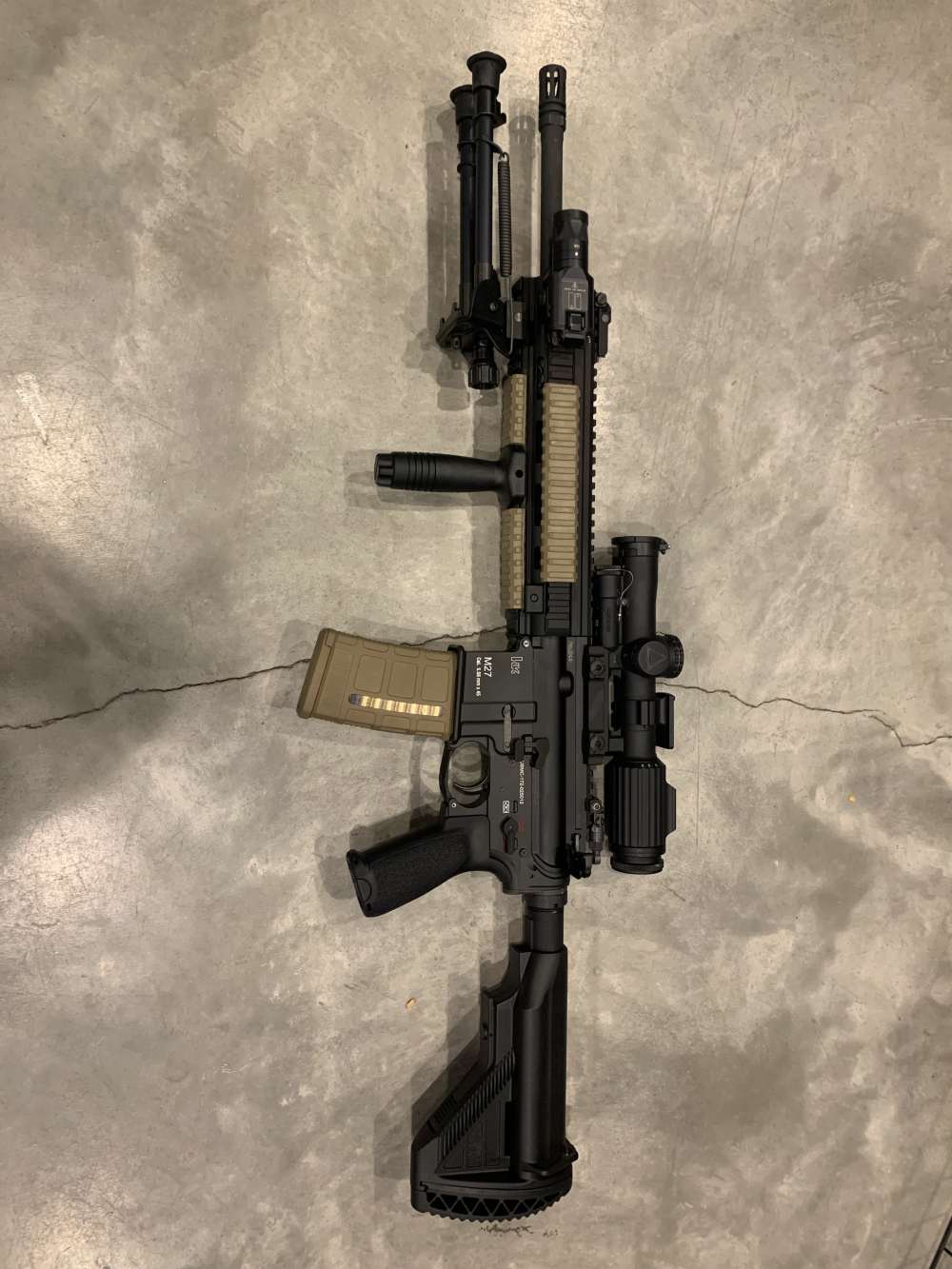 H&K M27 with trijicon 1-8 vcog in 5.56 amazing and low round count-img-0