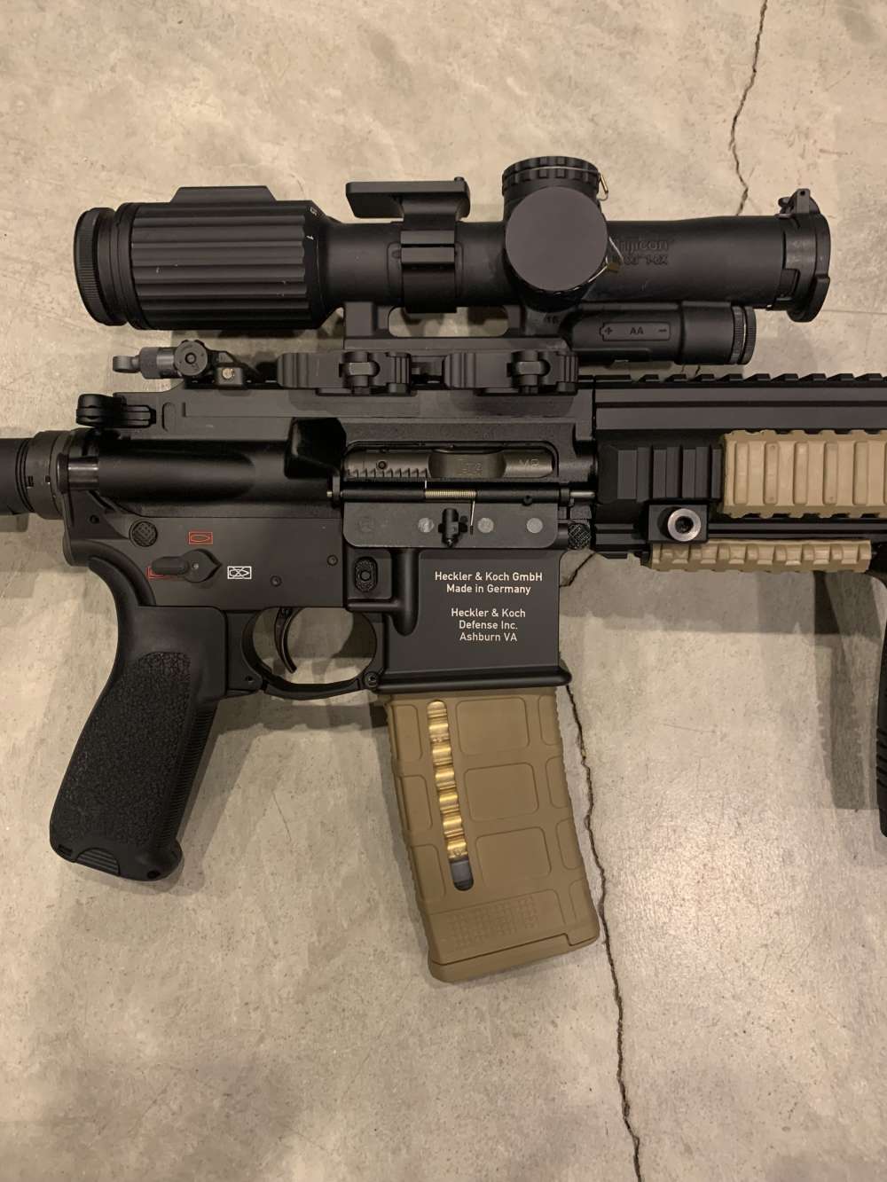 H&K M27 with trijicon 1-8 vcog in 5.56 amazing and low round count-img-7