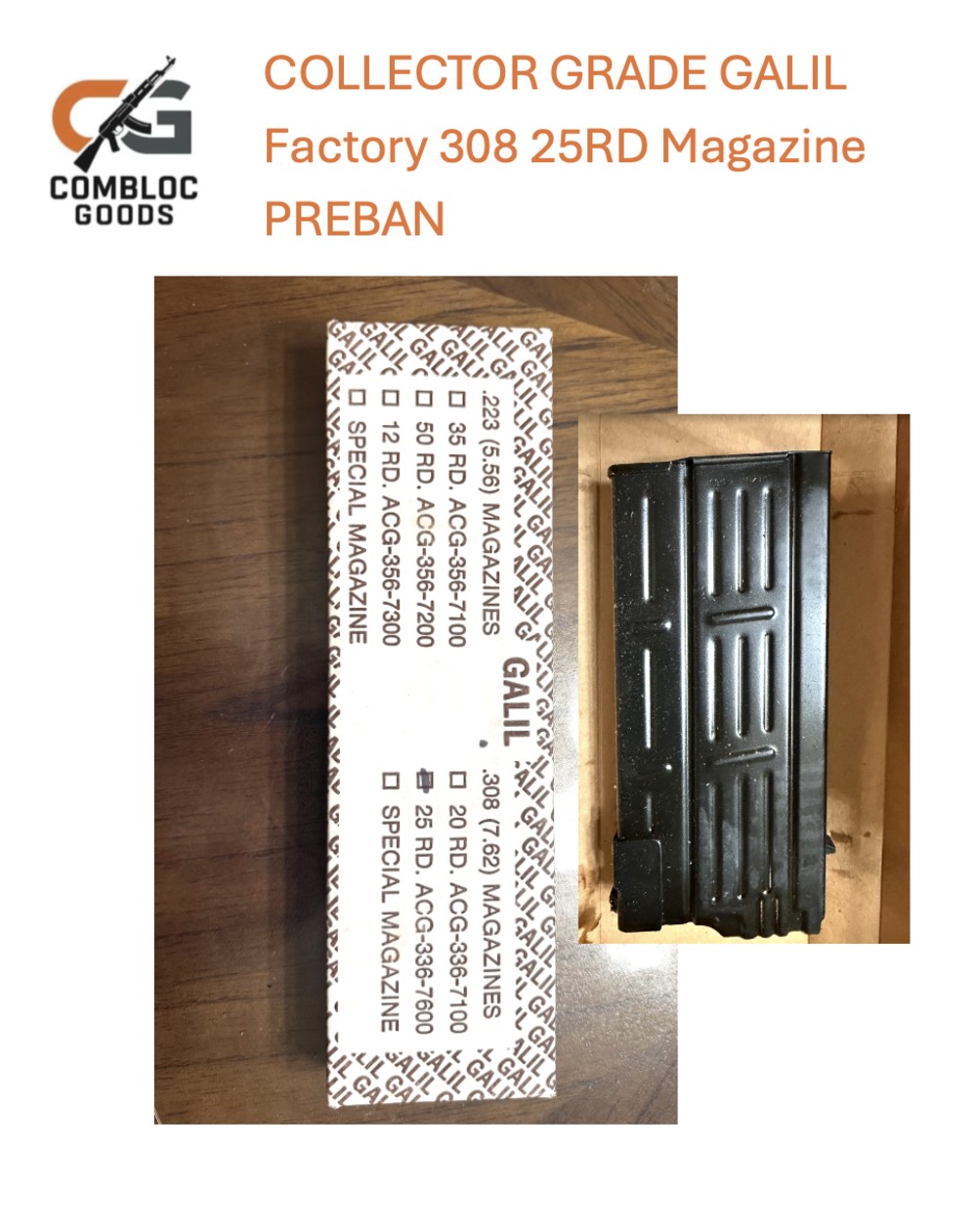 PREBAN PRE-BAN BRAND NEW ACTION ARMS Galil 308 7.62x51 25 rd Magazine-img-0