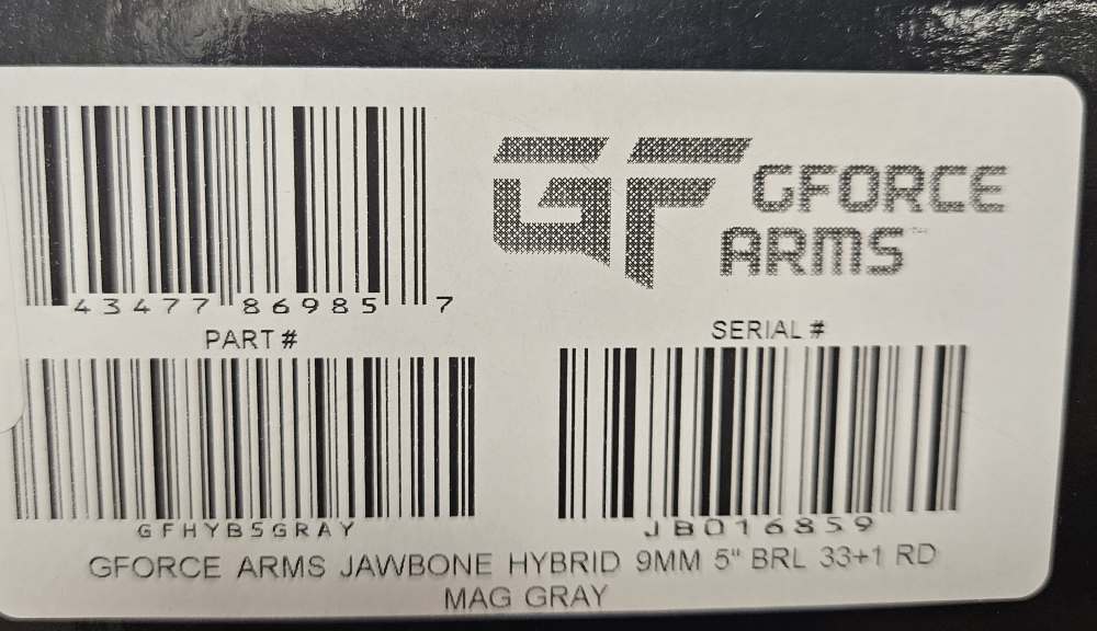 Orion Wholesale Exclusive GForce Arms Jawbone 9mm 5In Barrel 33+1-img-2