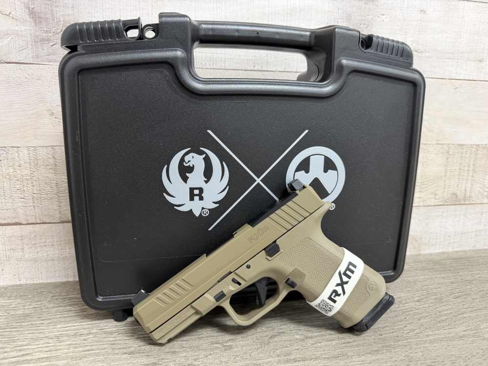 RUGER RXM 9MM FLAT DARK EARTH FDE 2-15 ROUND MAGS 19437 BRAND NEW-img-0