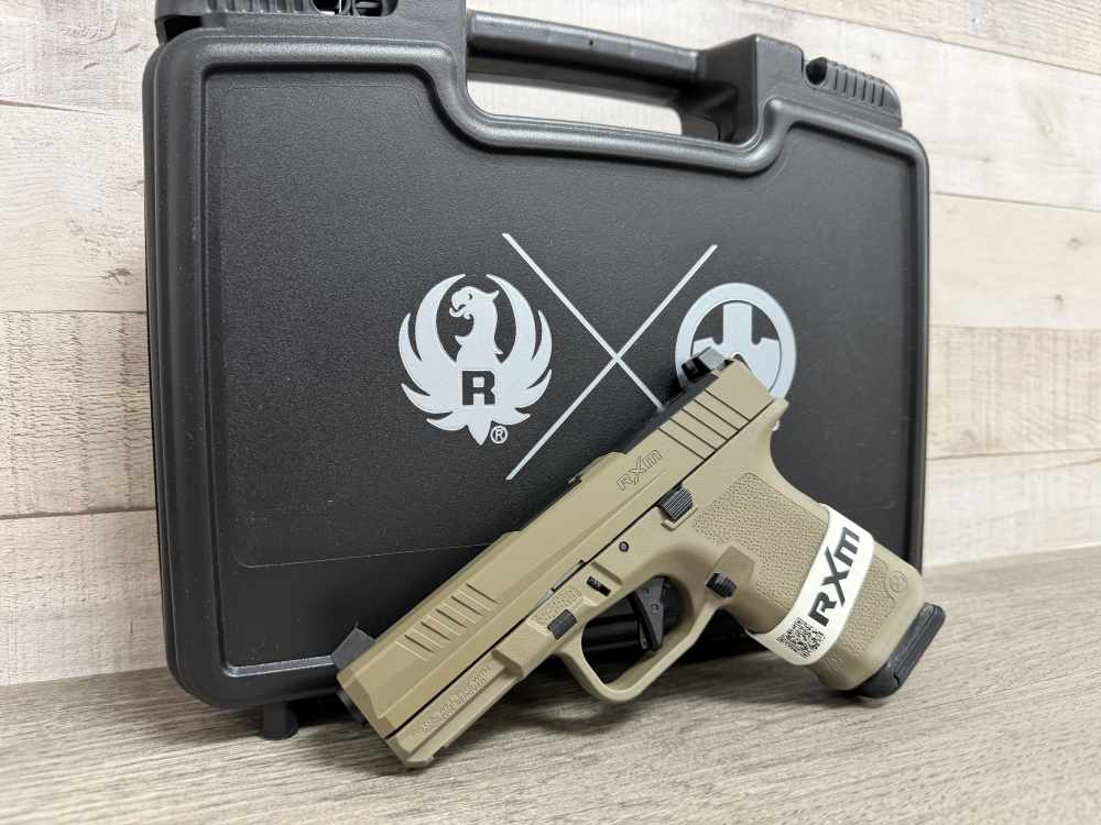 RUGER RXM 9MM FLAT DARK EARTH FDE 2-15 ROUND MAGS 19437 BRAND NEW-img-1
