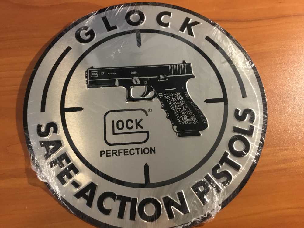Glock aluminum Dealer sign- NEW, in factory wrap-img-0