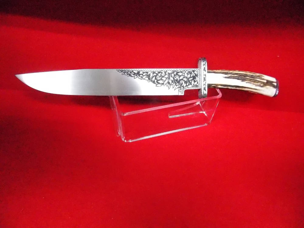 Ben Shostle Large Bowie knife and Sheath-img-1