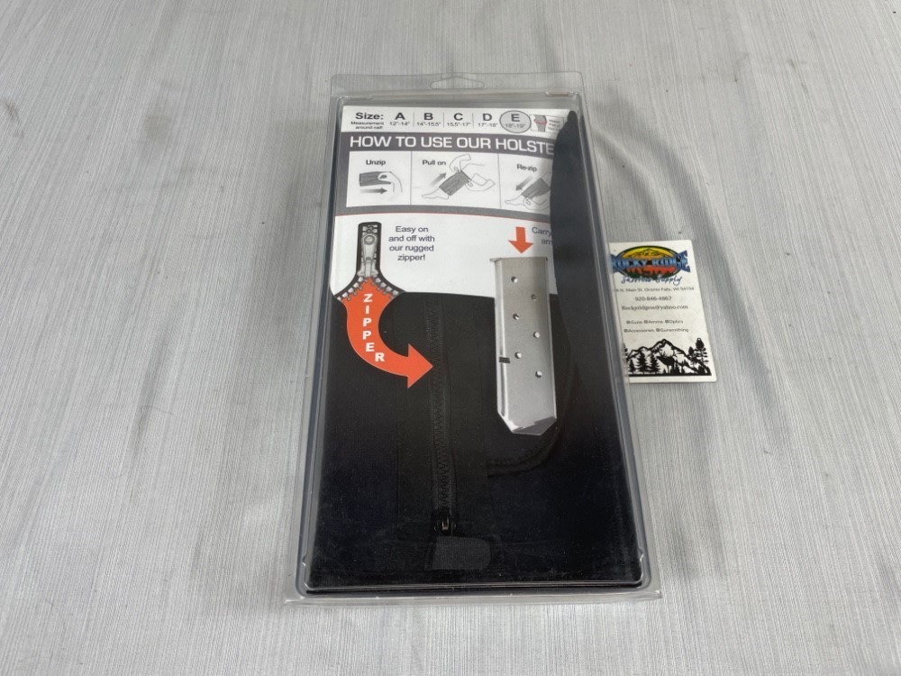 New Old Stock BUGbite Holster Calf / Ankle Conceal Carry SIZE: E -img-2