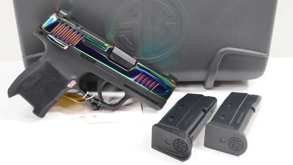 N.I.B.- SIG SAUER P365 RAINBOW SEMI-AUTO .380 ACP W/ CASE AND 2 MAGS-img-1