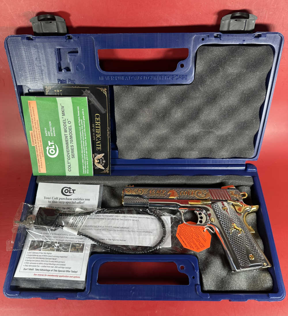 CUSTOM Colt 1911 High Polished Stainless, Engraved, Gold Plated. 45 ACP-img-13
