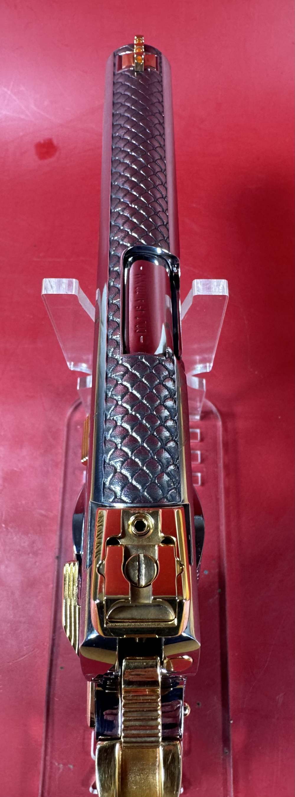 CUSTOM Colt 1911 High Polished Stainless, Engraved, Gold Plated. 45 ACP-img-5