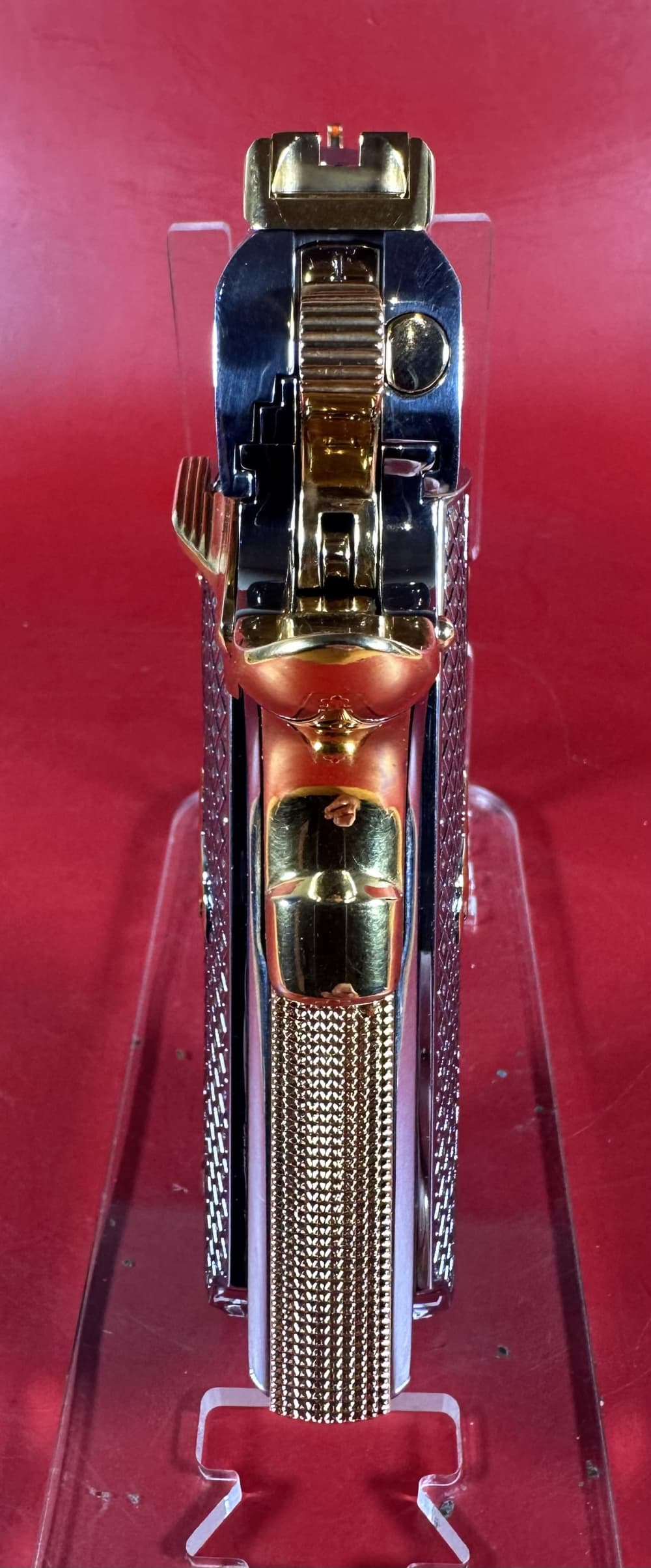 CUSTOM Colt 1911 High Polished Stainless, Engraved, Gold Plated. 45 ACP-img-4