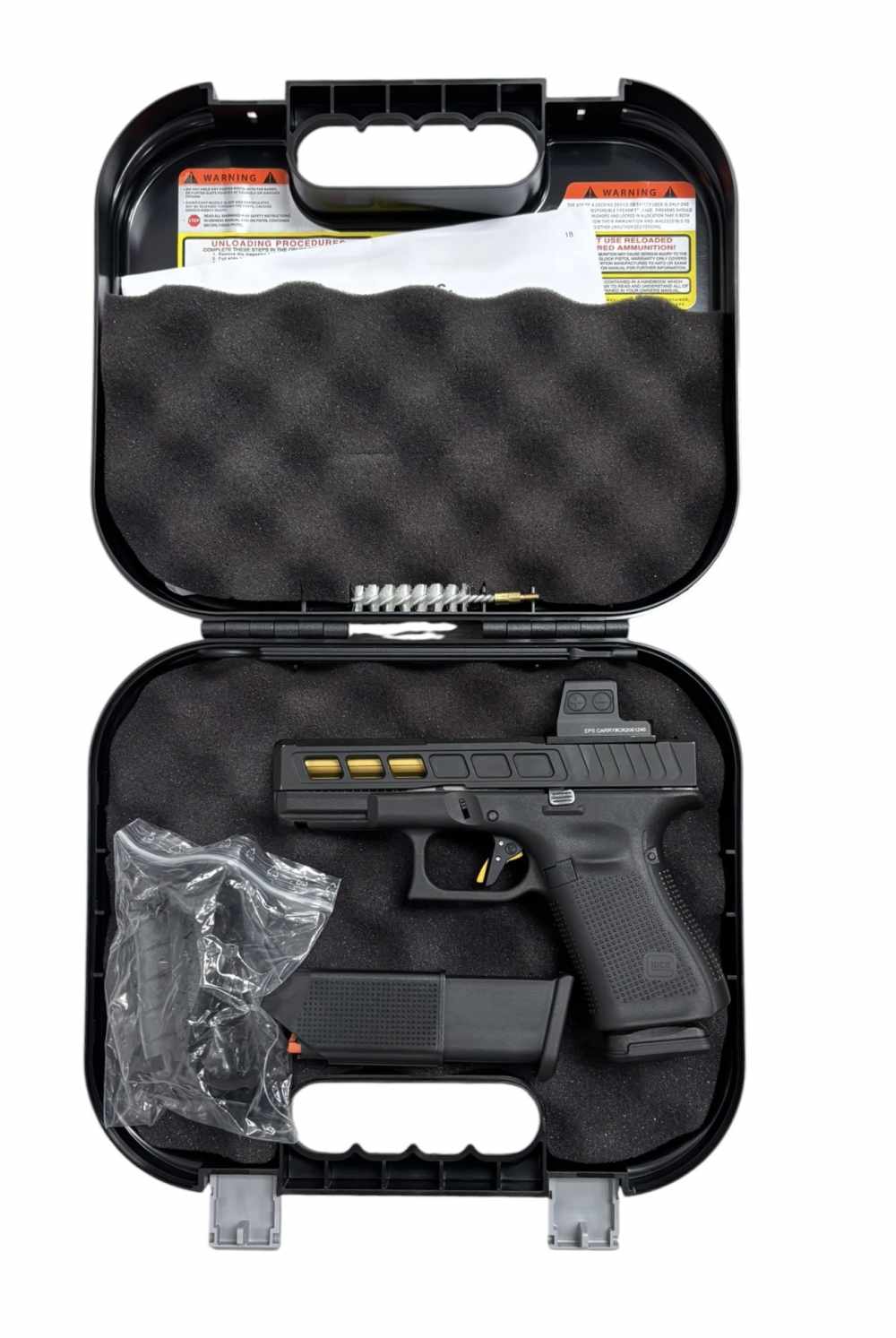 Custom Glock 19 Gen 5 w/ HoloSun EPS Carry, Original Case 9mm 3.75”Bbl 15+1-img-0