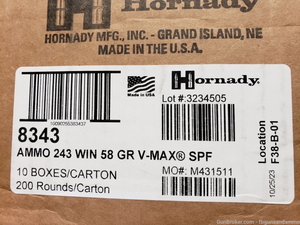 NEW 200 ROUNDS HORNADY SUPERFORMANCE .243 58 GRAIN V-MAX 243 WIN VMAX SPF V-img-5