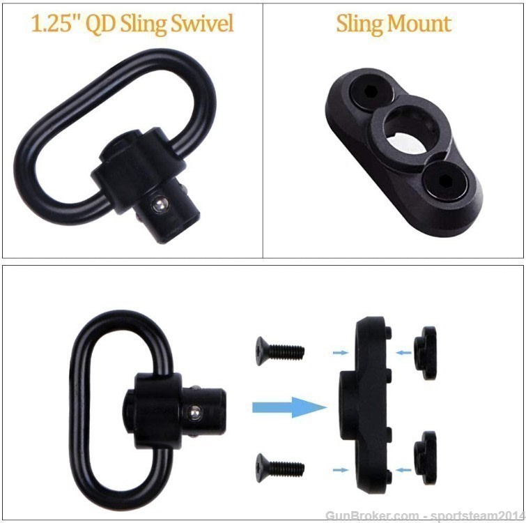 MLOK QD Sling Swivel with Rail Adaptor for M-LOK Handguard-img-5
