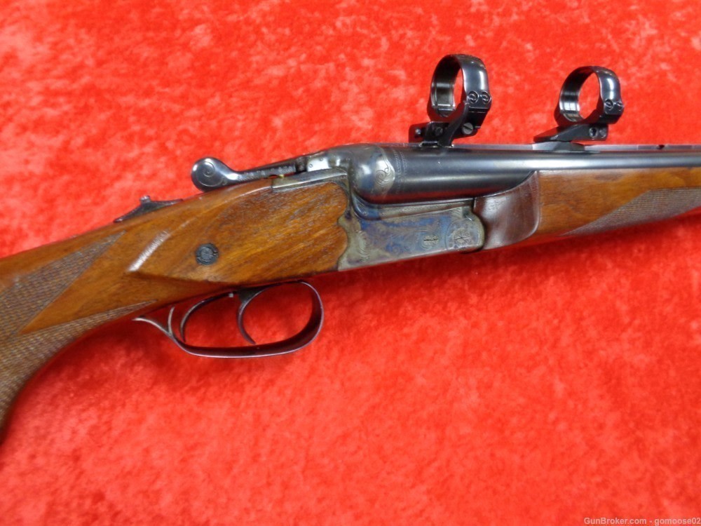 Simson Merkel Drilling 6.5 12 Gauge Double Scope Rings German Rifle I TRADE-img-71