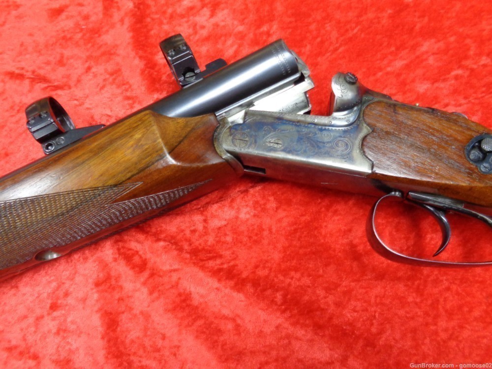 Simson Merkel Drilling 6.5 12 Gauge Double Scope Rings German Rifle I TRADE-img-44