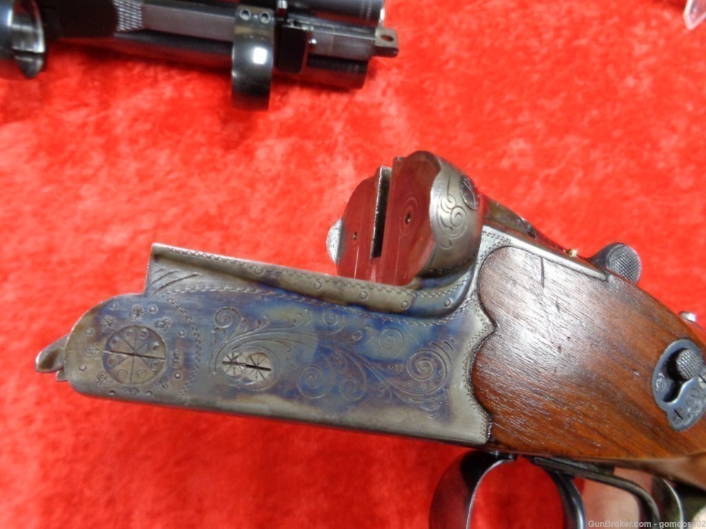 Simson Merkel Drilling 6.5 12 Gauge Double Scope Rings German Rifle I TRADE-img-67