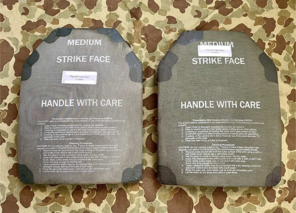 Ceramic ESAPI Plates 7.62 size Medium Pair-img-0
