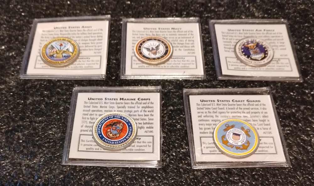 Military Service Painted Quarters Set-img-0