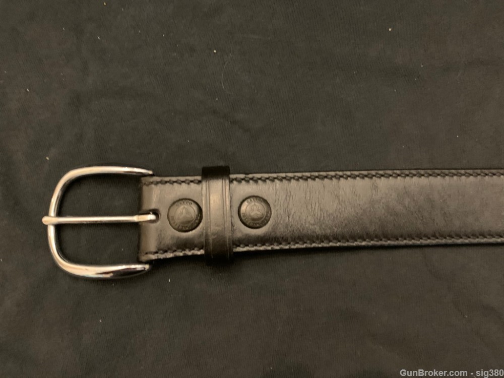 VINTAGE GALCO INTERNATIONAL BLACK COP L619T BELT, SIZE 40-img-1