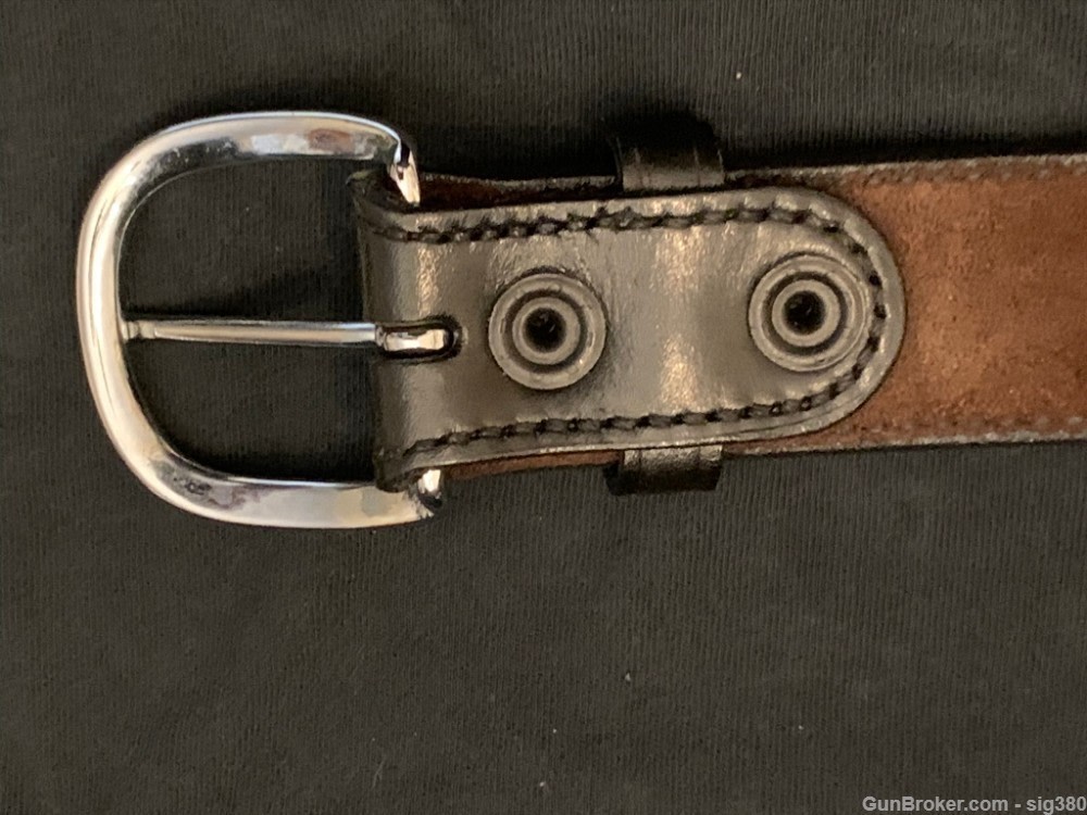 VINTAGE GALCO INTERNATIONAL BLACK COP L619T BELT, SIZE 40-img-6