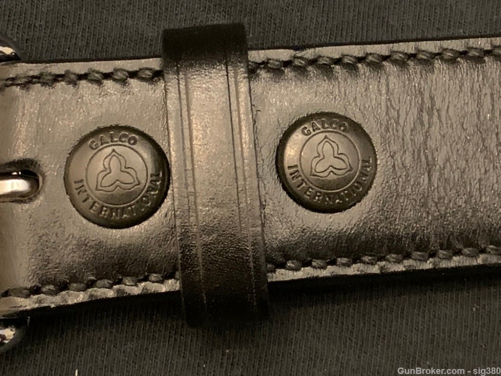 VINTAGE GALCO INTERNATIONAL BLACK COP L619T BELT, SIZE 40-img-2