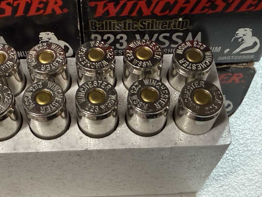 20 rounds of Winchester 223 WSSM 55gr BALLISTIC SILVERTIP ammo-img-7